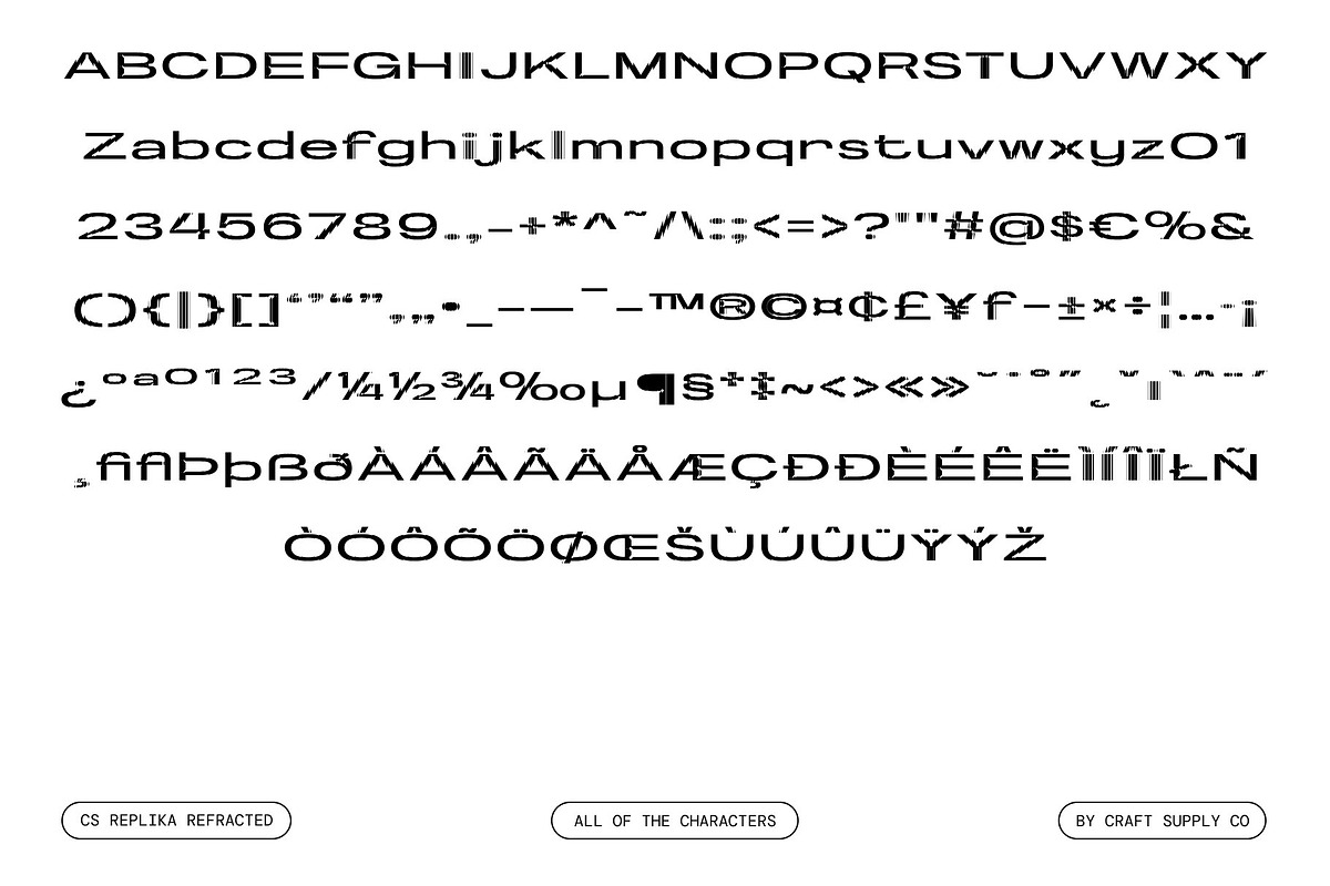 CS Replika Refracted, a Sans Serif Font by Craft Supply Co. (Photo 8 of 8)