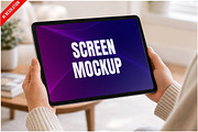 Tablet Living Room PSD, an iPad Mockup by Bruno's Shop (Thumbnail 1 of 3)