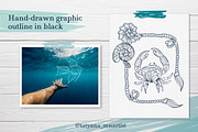 Abstract linear Ocean clipart, a Seasonal Illustration by Tatyana_Zenartist (Thumbnail 9 of 13)