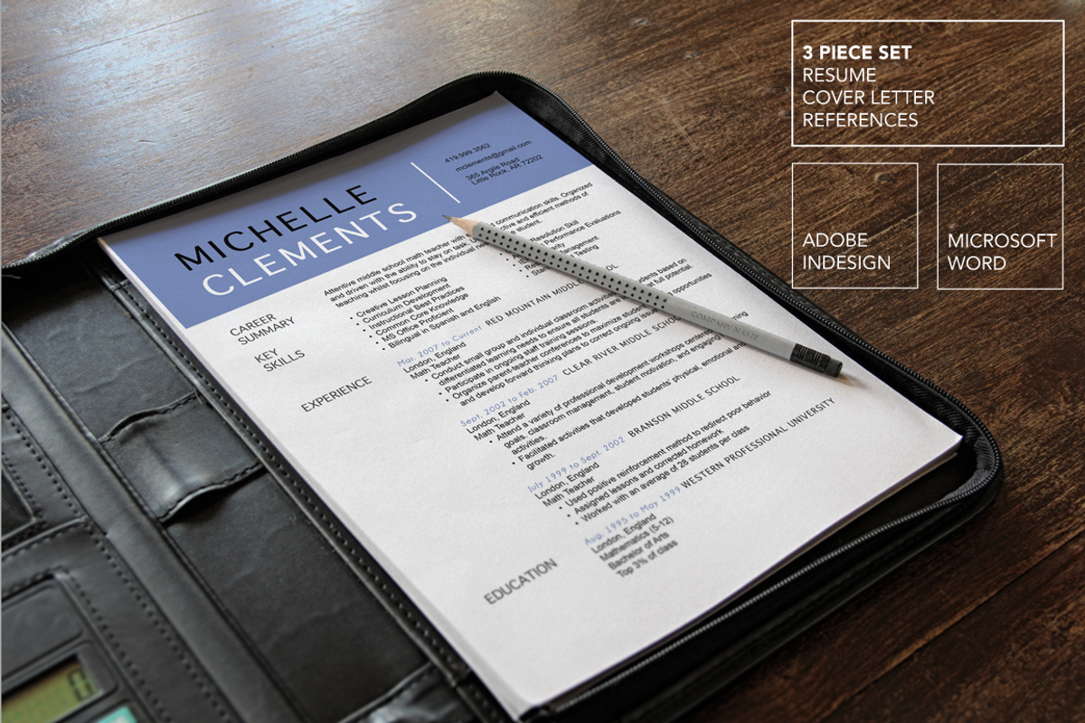Teacher Resume Template, a Resume Template by Scribbled Napkin Design (Photo 1 of 4)