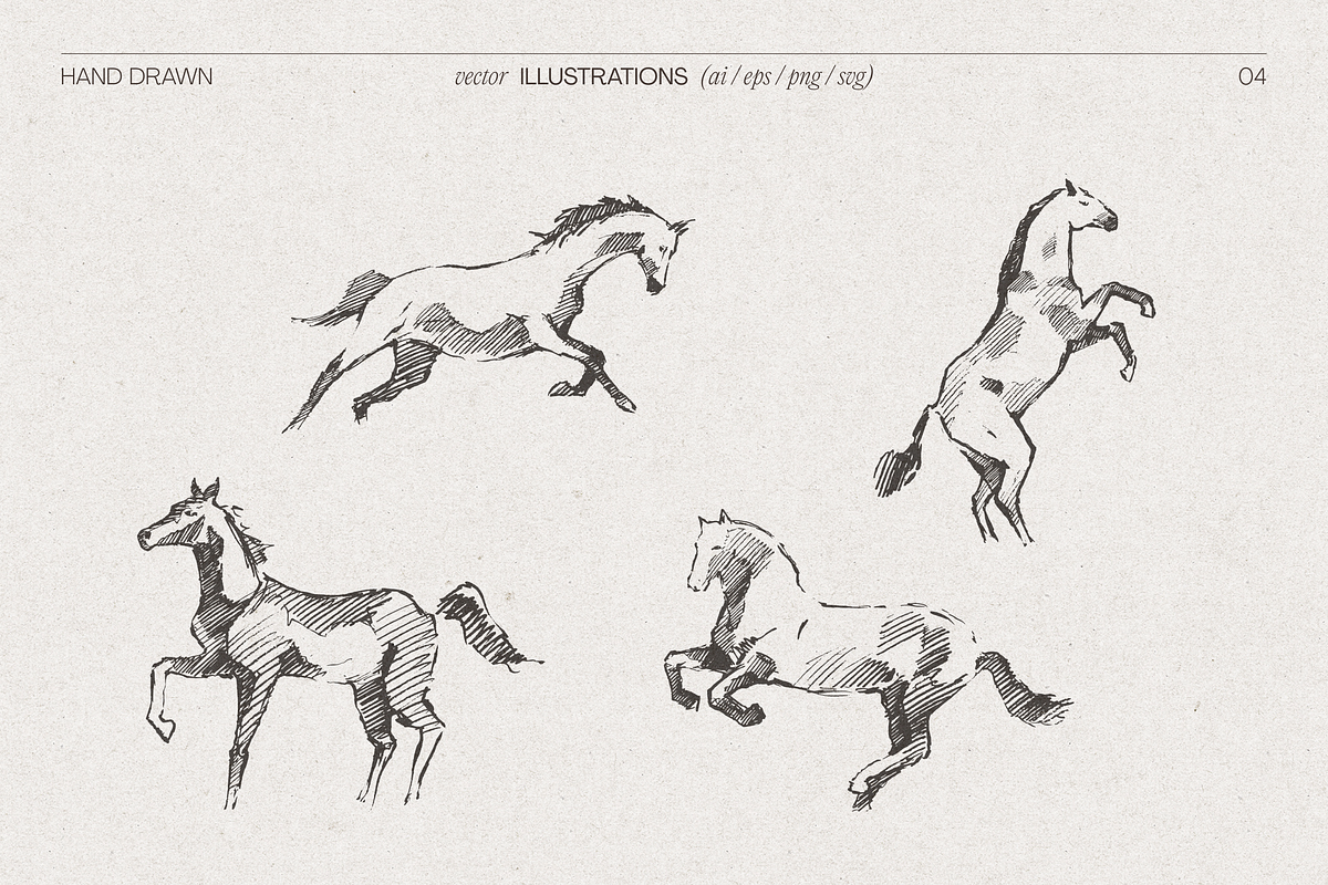 Galloping Horse Sketch, an Animal Illustration by TheMountBirdStudio (Photo 5 of 6)