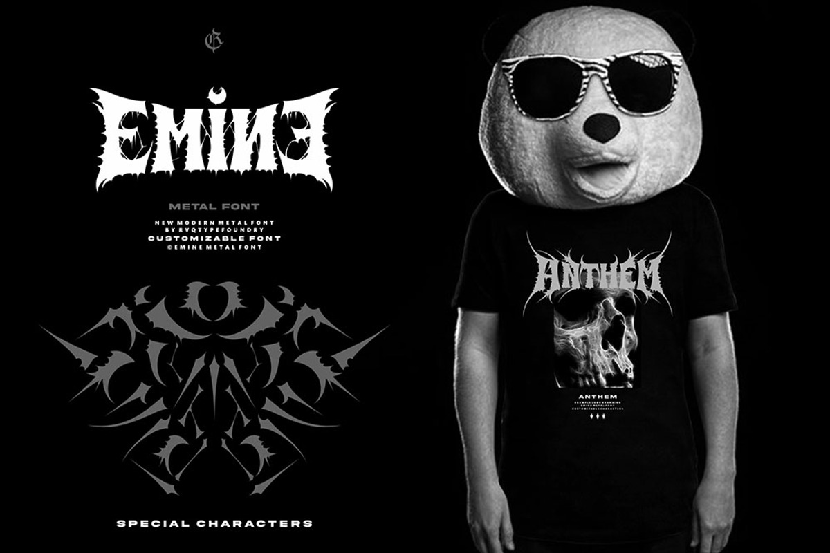 Emine Metal font (Mayhem), a Blackletter Font by Rvq Type Foundry (Photo 5 of 6)