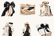 Fashion Girl Clipart Bundle, a Person Illustration by BusyDaydesign (Thumbnail 2 of 9)