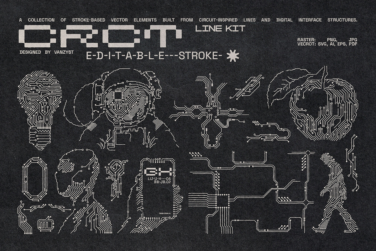 Circuit Line Kit, a Graphic by Vanzyst (Photo 7 of 7)