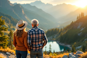 A mature couple in the mountains, a Person Photo by Volff