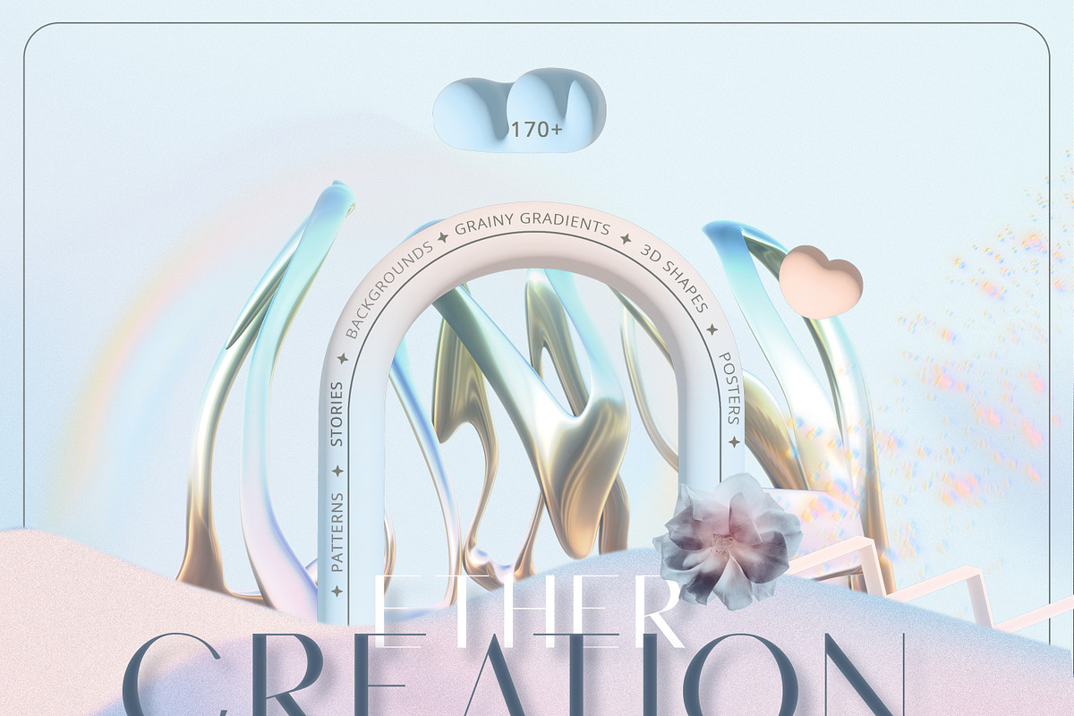 -25% BUNDLE Backgrounds & 3D Shapes, an Object Graphic by Cat In Colour (Photo 13 of 32)