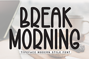 Break Morning | Script Font, a Script Font by Scratchones (Thumbnail 1 of 8)