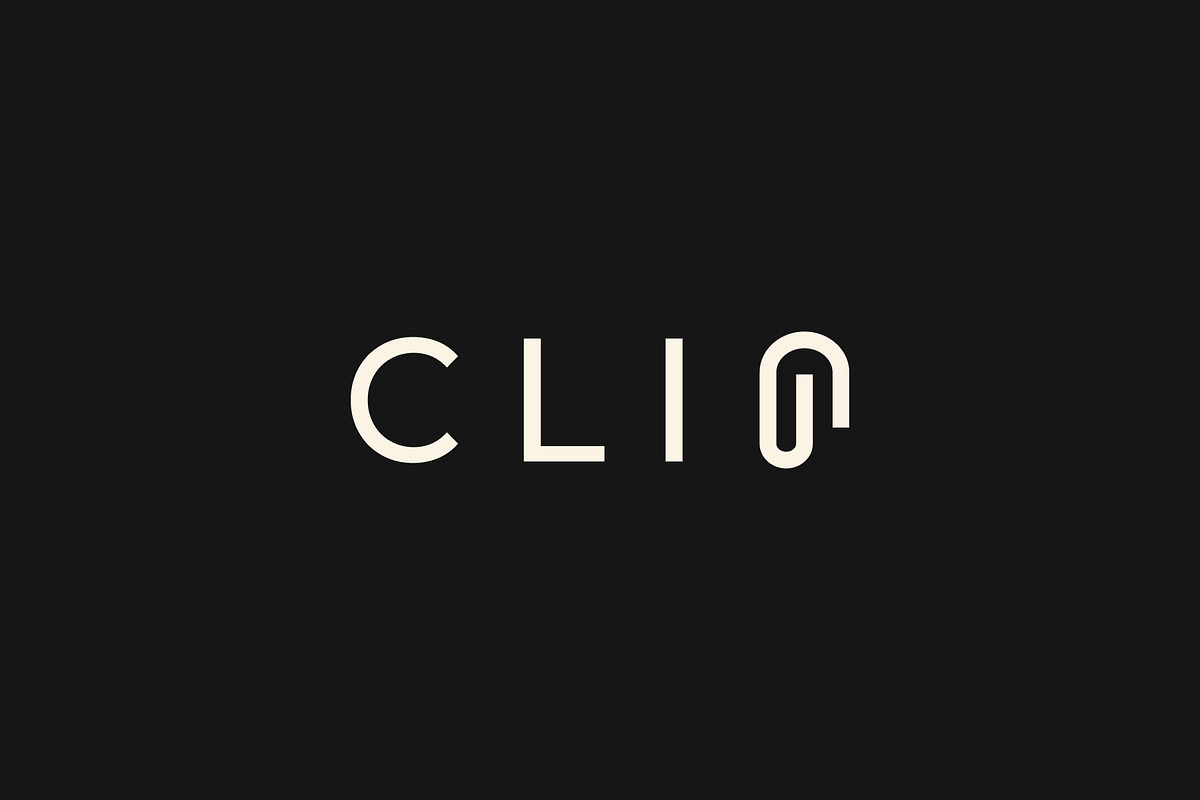 Clip text logo design minimal vector, a Branding & Logo Template by Vectoryzen (Photo 1 of 2)