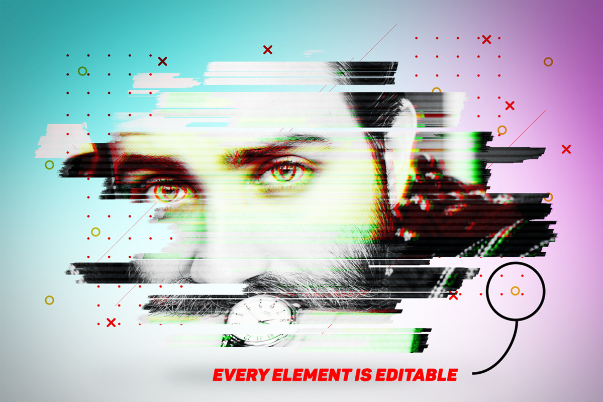 Glitch effect with GIF animation 2 preview 3