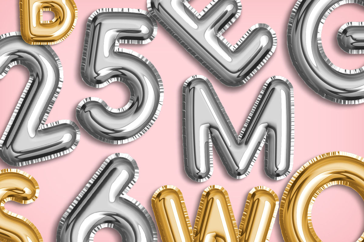 Foil Balloon Letters, an Object Graphic by Evlogiev Studio (Photo 4 of 7)