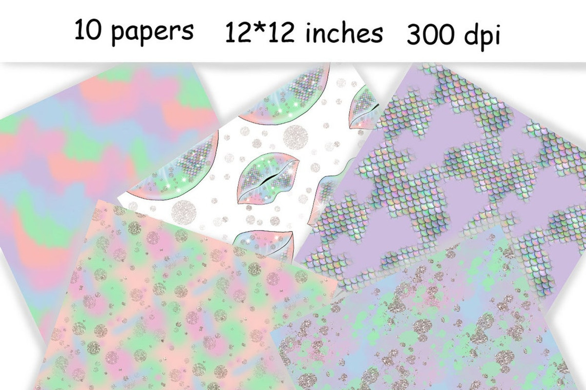 Mermaid Pattern, a Pattern Graphic by GlamArtZhanna (Photo 3 of 3)