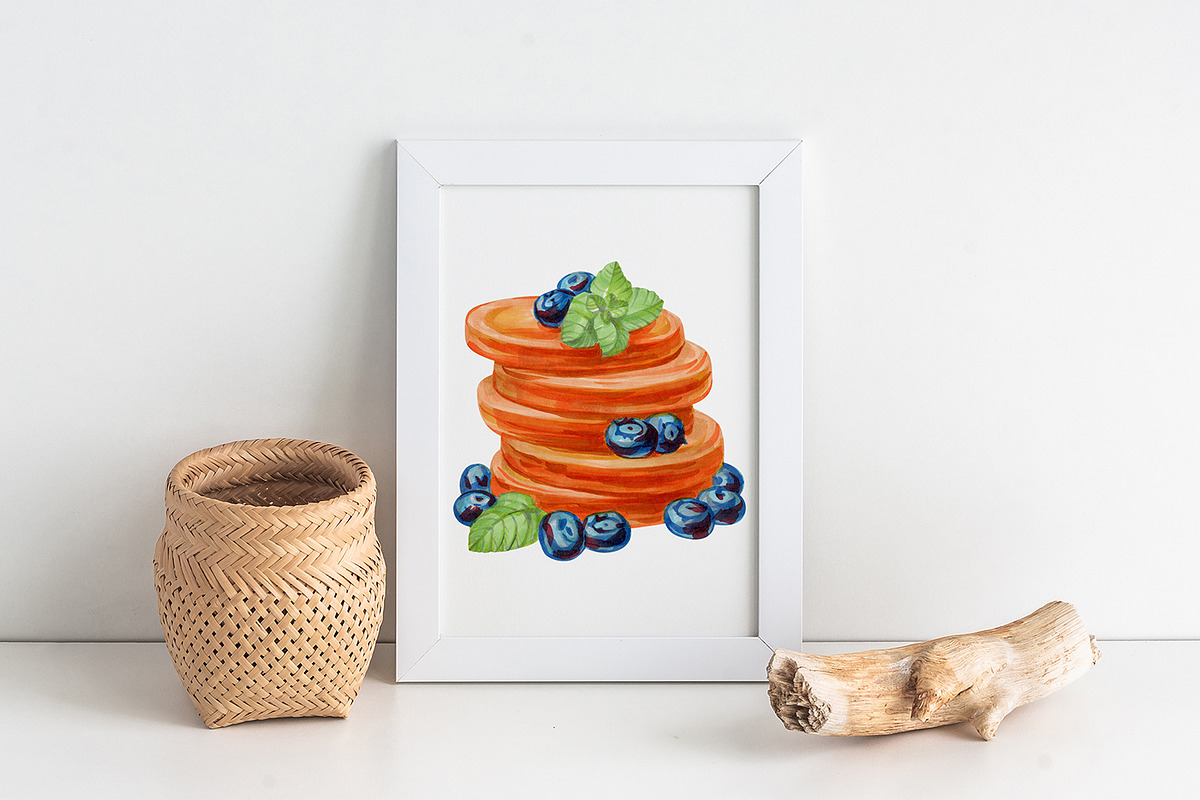 Pancakes - sketchmarkers set, a Food Illustration by ViktoriArt (Photo 4 of 6)