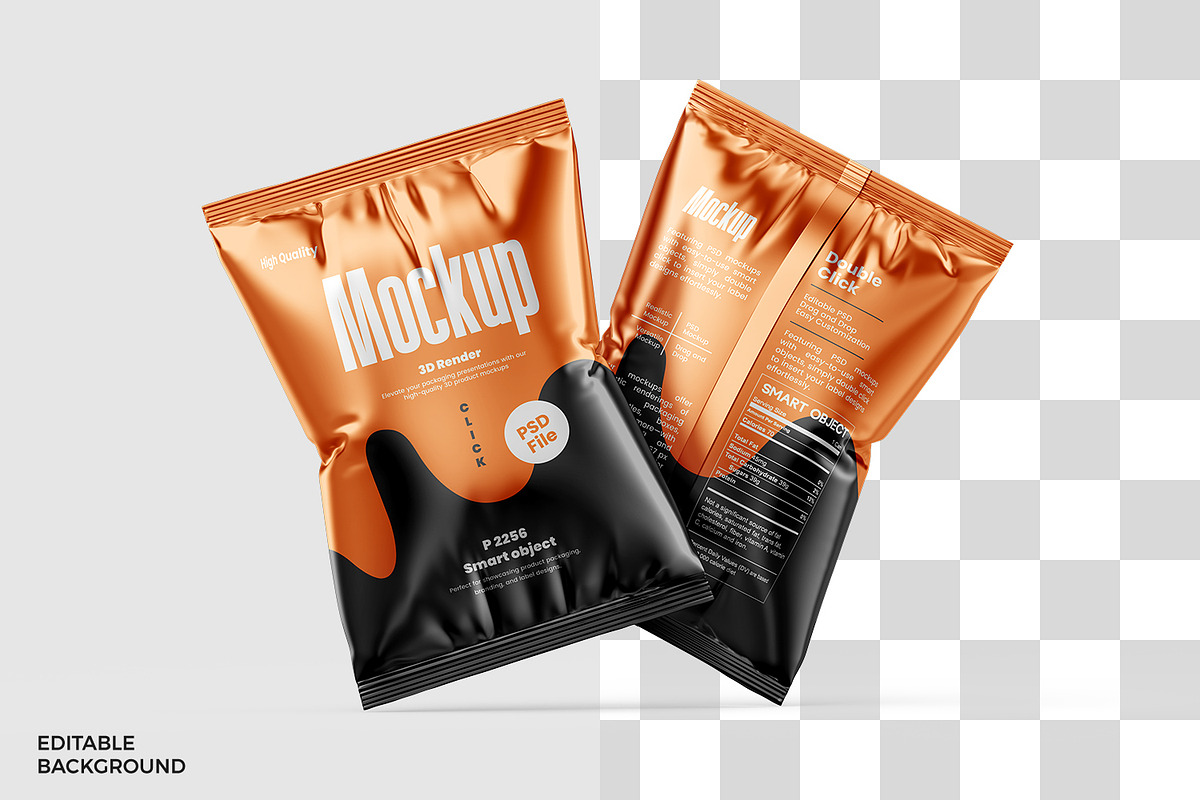 High Quality Snack Bag Mockup, a Packaging Mockup by Ram Studio LLC (Photo 7 of 12)