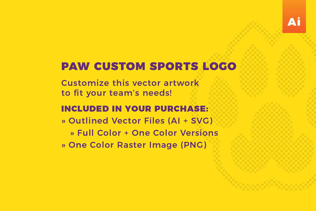 Paw | Custom Sports Logo, a Branding & Logo Template by Doug Houvener (Photo 2 of 2)