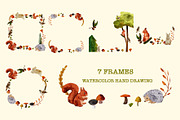 Watercolor Woodland Animals, a Pattern Graphic by KlymchukArtworks (Thumbnail 6 of 8)