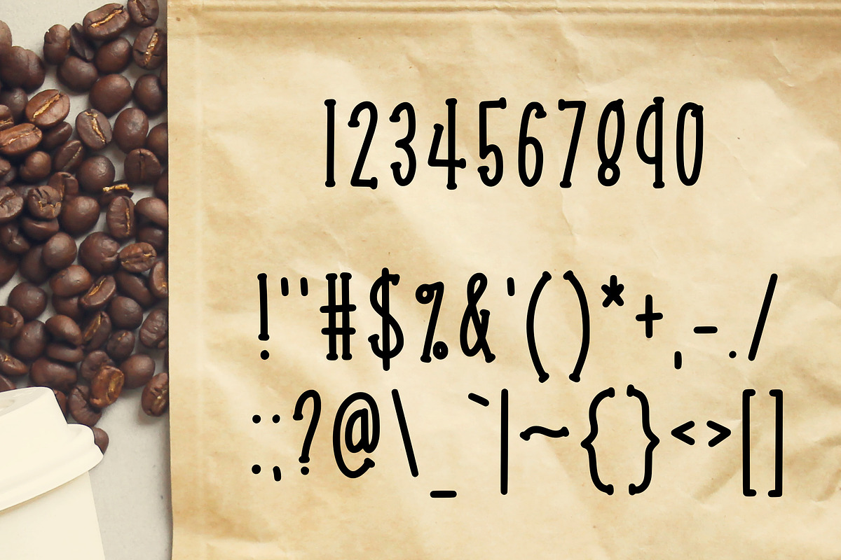 Coffee Beans, a Serif Font by Kitaleigh (Photo 4 of 5)