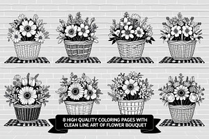 Flower Basket Bundle, an Illustration by musafir_fashion