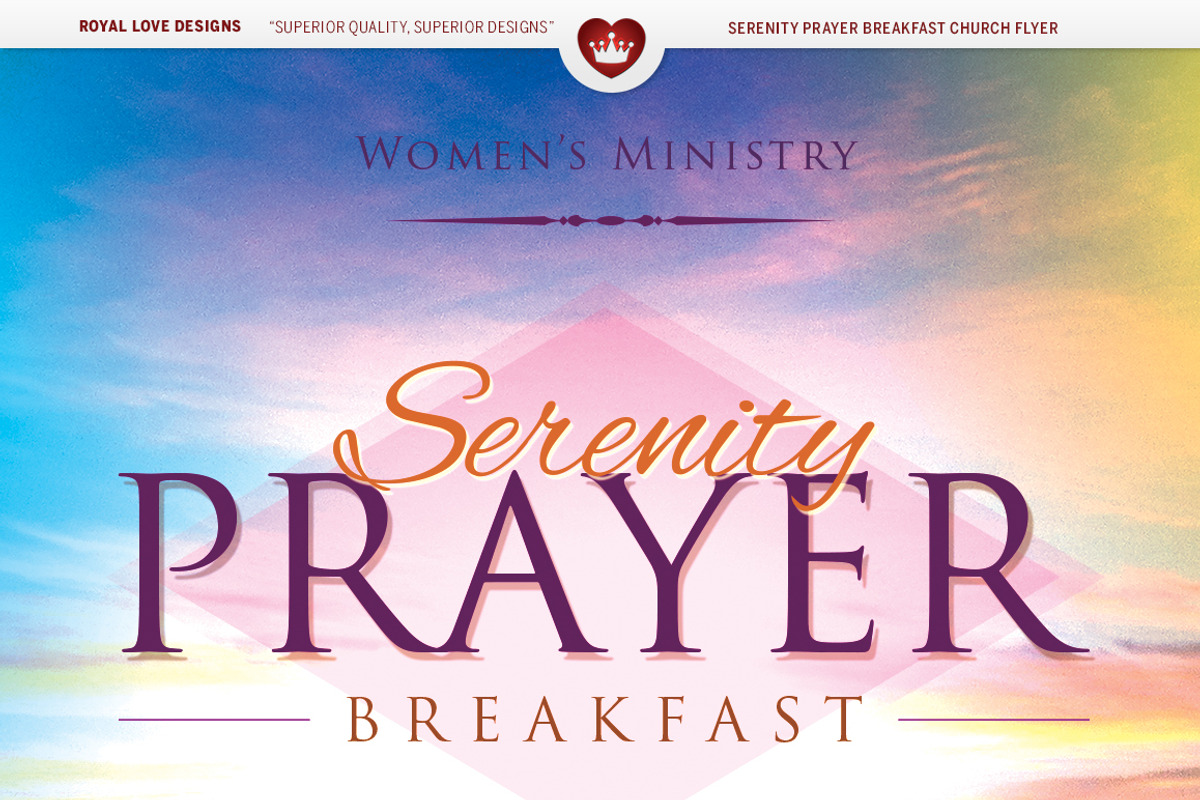 Serenity Prayer Breakfast, a Flyer Template by Royallove (Photo 3 of 3)