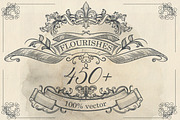 Bundle of vector vintage flourishes, an Object Graphic by FleurArt (Thumbnail 2 of 19)