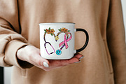 Breast Cancer Awareness Stethoscope, a Graphic by iloveTemplate (Thumbnail 4 of 5)