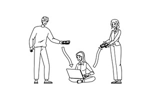insurance compensation management, a Person Illustration by pikepicture