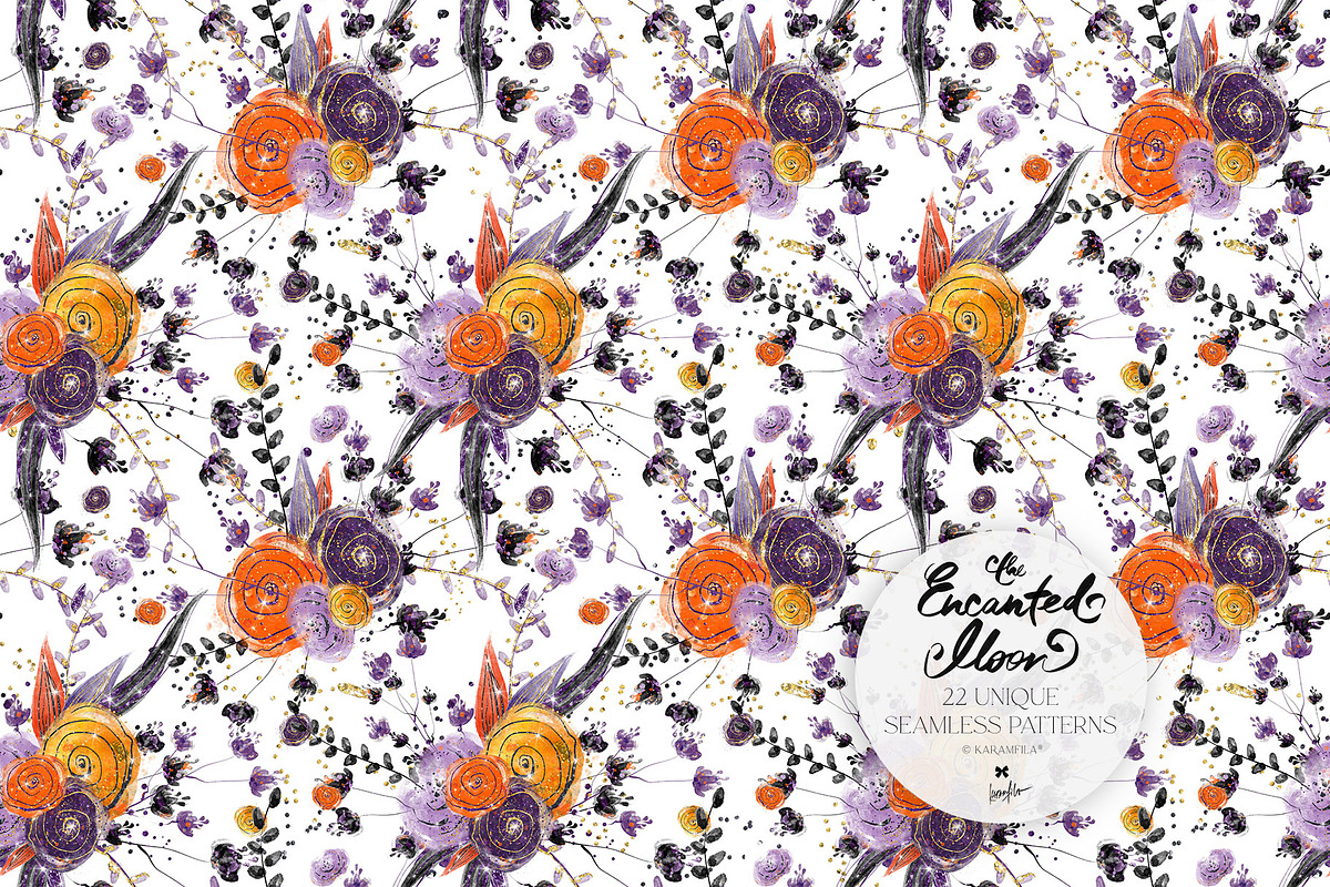 Halloween Gothic Woodland Patterns, a Pattern Graphic by KaramfilaS (Photo 7 of 28)