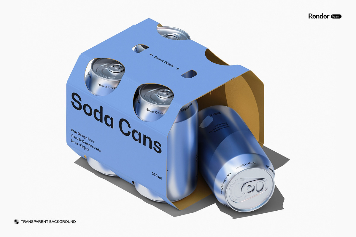 Soda / Beer Packaging Mockup, a Packaging Mockup by Renderteam (Photo 11 of 12)