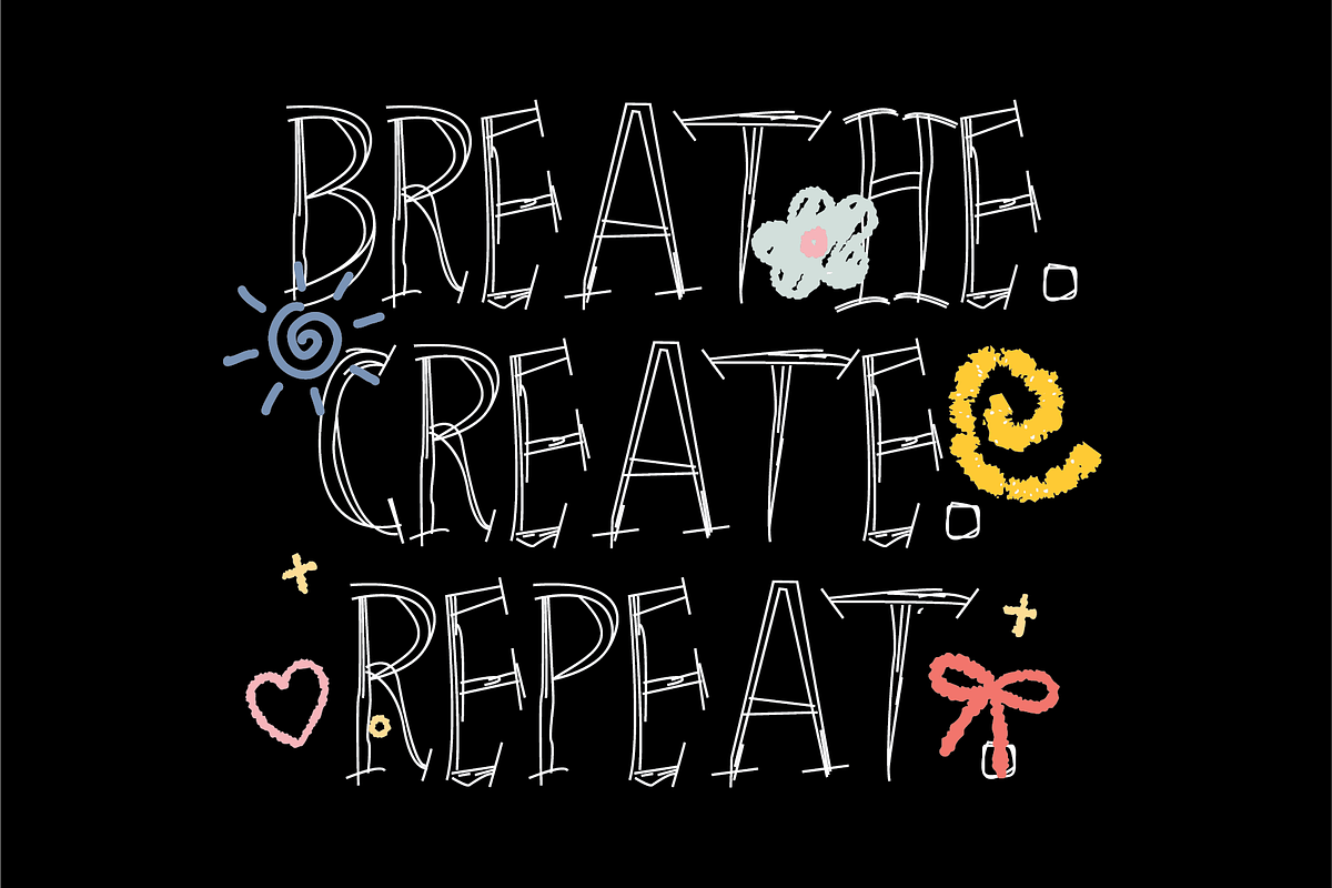 Mireth a Scribble Font, a Handwritten Font by Berdansabersama (Photo 3 of 8)