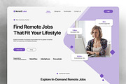 Remote Job Website, a Landing Page Template by FIBRINOSÄ (Thumbnail 3 of 7)