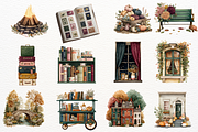 Fall Clipart Watercolor Sublimation, a Seasonal Illustration by Maysa Art (Thumbnail 4 of 5)