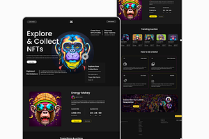 Chat - NFT Website Landing Page, an UI Kit Template by Hammad Arif