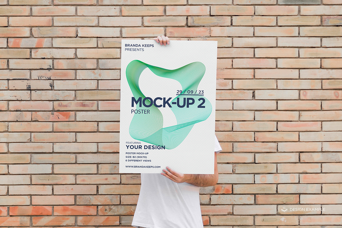 Man Holding Poster 2 Mock-up, a Print Template by Branda Keeps (Photo 9 of 16)
