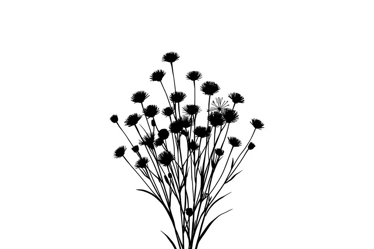 Wildflower Silhouette Vector Set, an Illustration by BIPLOB EXPERT (Photo 2 of 9)