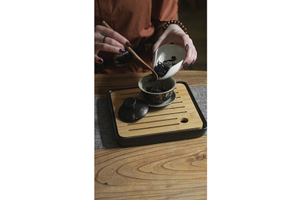 Enjoying an Elegant Tea Preparation, a Food & Drink Photo by Media Whale Stock
