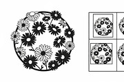 Charming daisy circle decor design, an Illustration by Amazin_art (Thumbnail 7 of 27)