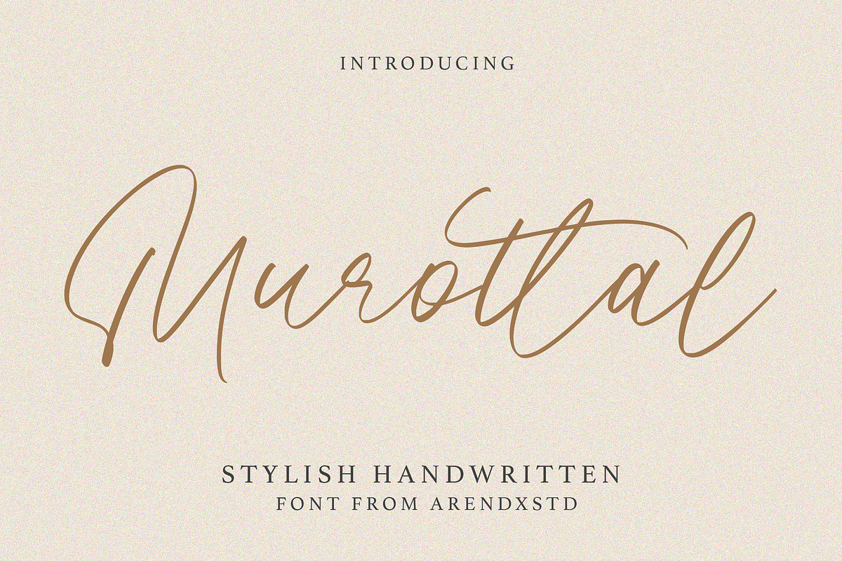 Murottal - Stylish Handwritten, a Script Font by Arendxstudio (Photo 1 of 9)