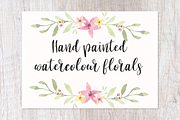 Hand painted watercolour florals, a Texture Illustration by Desert Rose (Thumbnail 1 of 9)