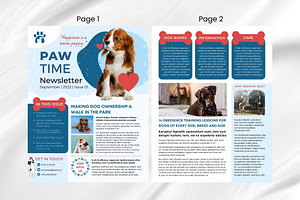 Canva Newsletter Template Dogs Pets