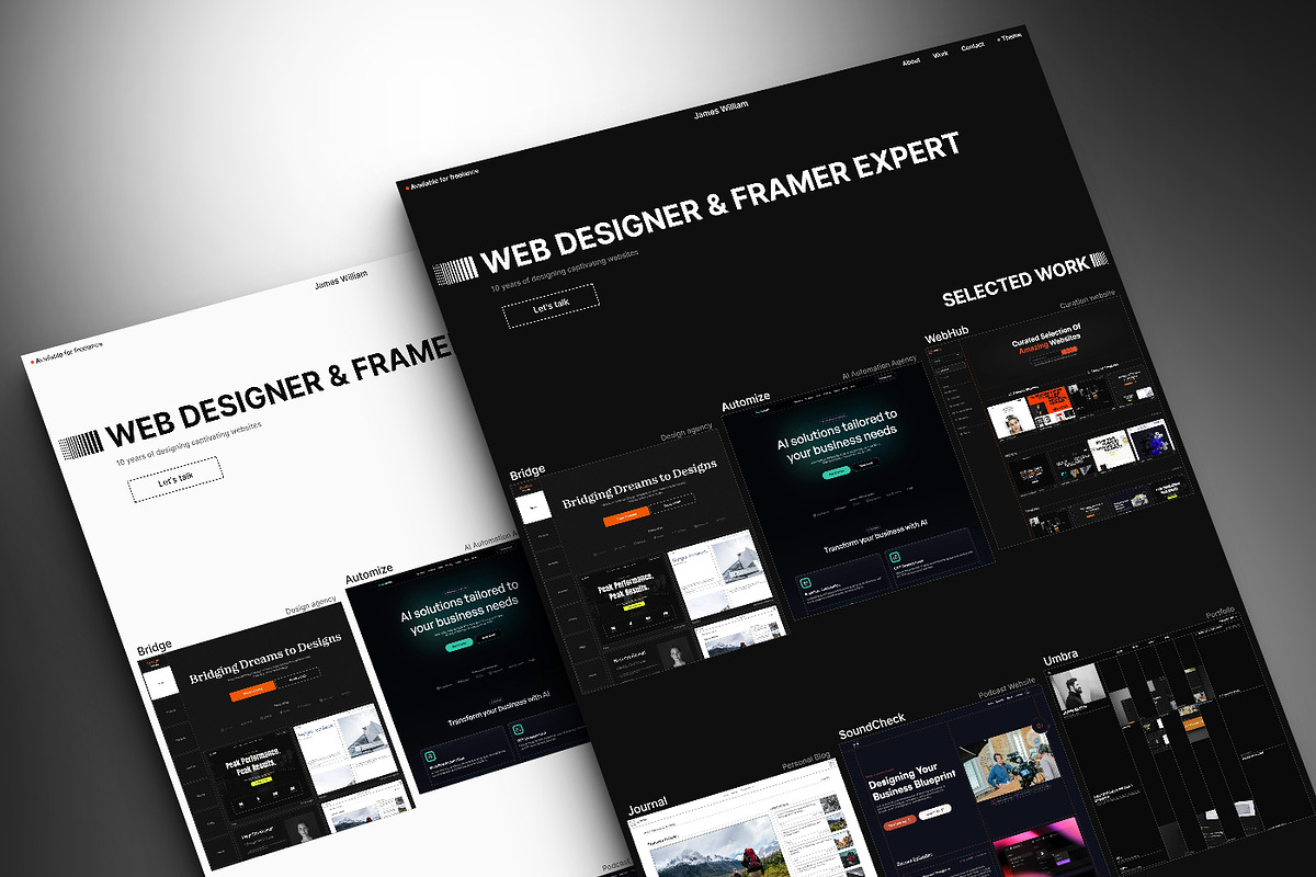 Ash - Portfolio Framer Template, a Landing Page Template by THdesign (Photo 2 of 4)