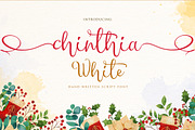 Chinthia white, a Script Font by ALIVECREATIVE (Thumbnail 1 of 6)