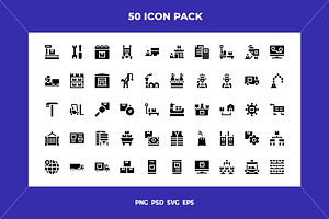 Supply chain icons, an Outline Icon by Wencory