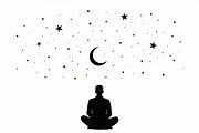 Cosmic Yoga Silhouettes Set, an Illustration by BIPLOB EXPERT (Thumbnail 2 of 9)