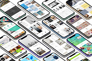 Realistic 3D iPhone Mock-Up Bundle 1, an iPhone Mockup by Graphicsworld125 (Thumbnail 5 of 15)