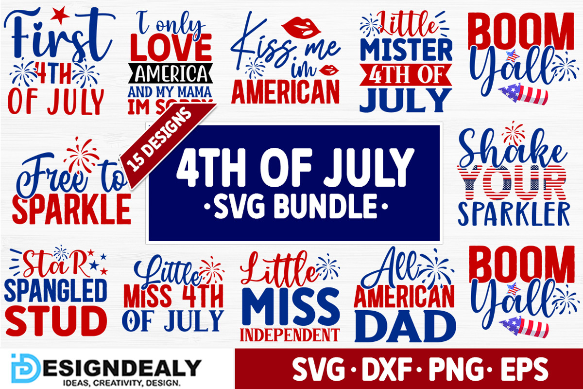 4th of July SVG Bundle, a Graphic by Buysvgbundles | Creative Market