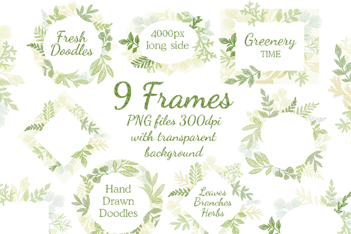 Leaves Branches & Herbs frames., an Illustration by antuanetto (Photo 1 of 3)