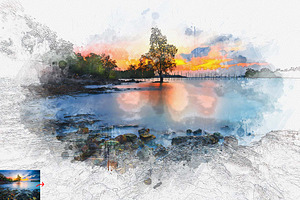 Landscape Photography Watercolor