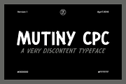 Mutiny CPC, a Font by Christopher P. Cacho (Thumbnail 1 of 6)