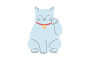 Hand Drawn Maneki Neko Lucky Cats, an Animal Illustration by PsychocheArt (Thumbnail 3 of 4)