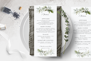 Green Wedding Editable Templates