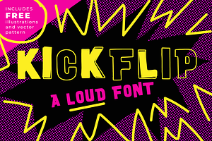 KICKFLIP handmade punk rock font